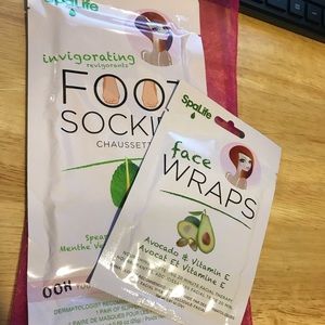 Spa Life face mask and foot mask set